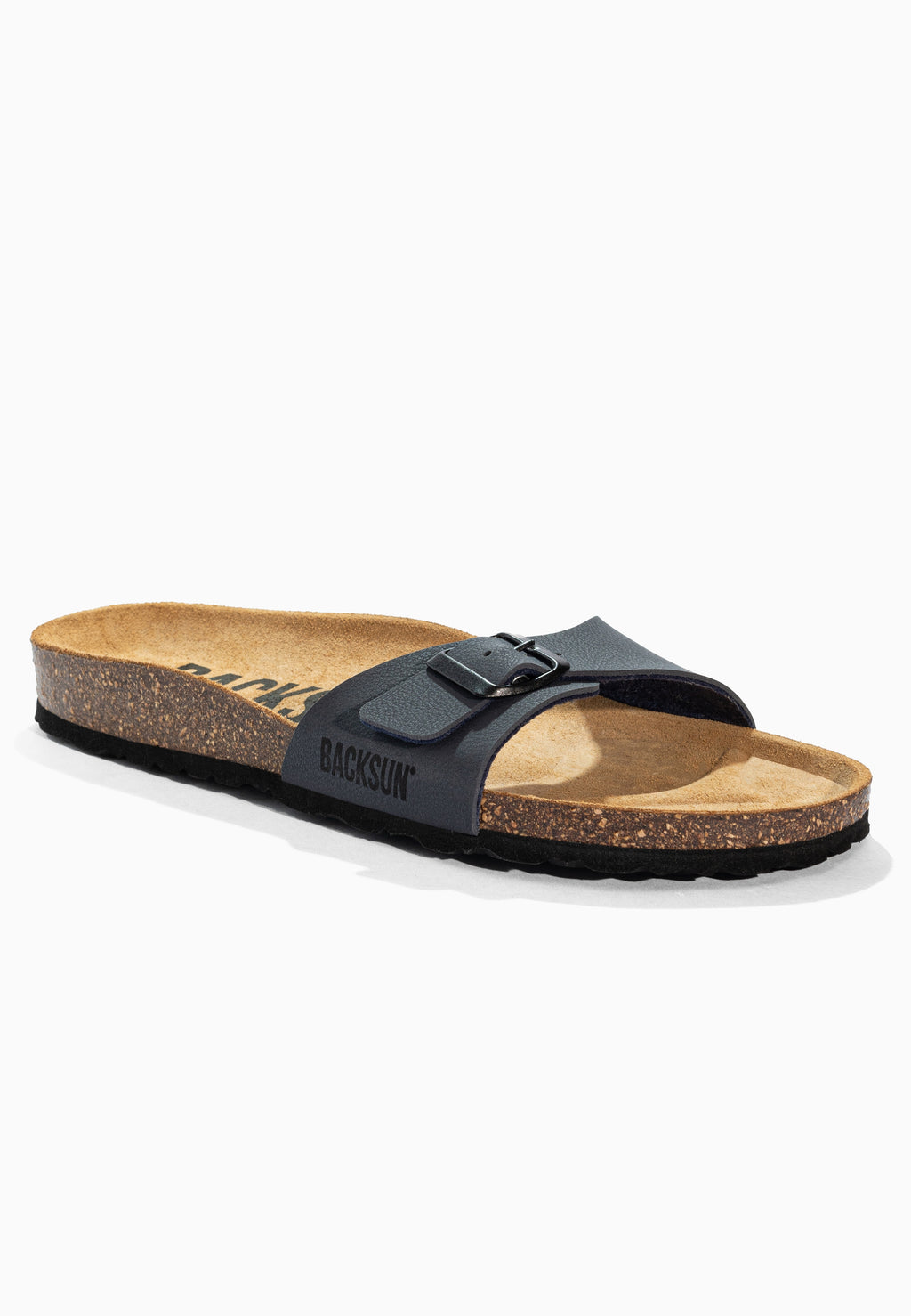 Paris Marineblaue Sandalen mit 1 Riemen