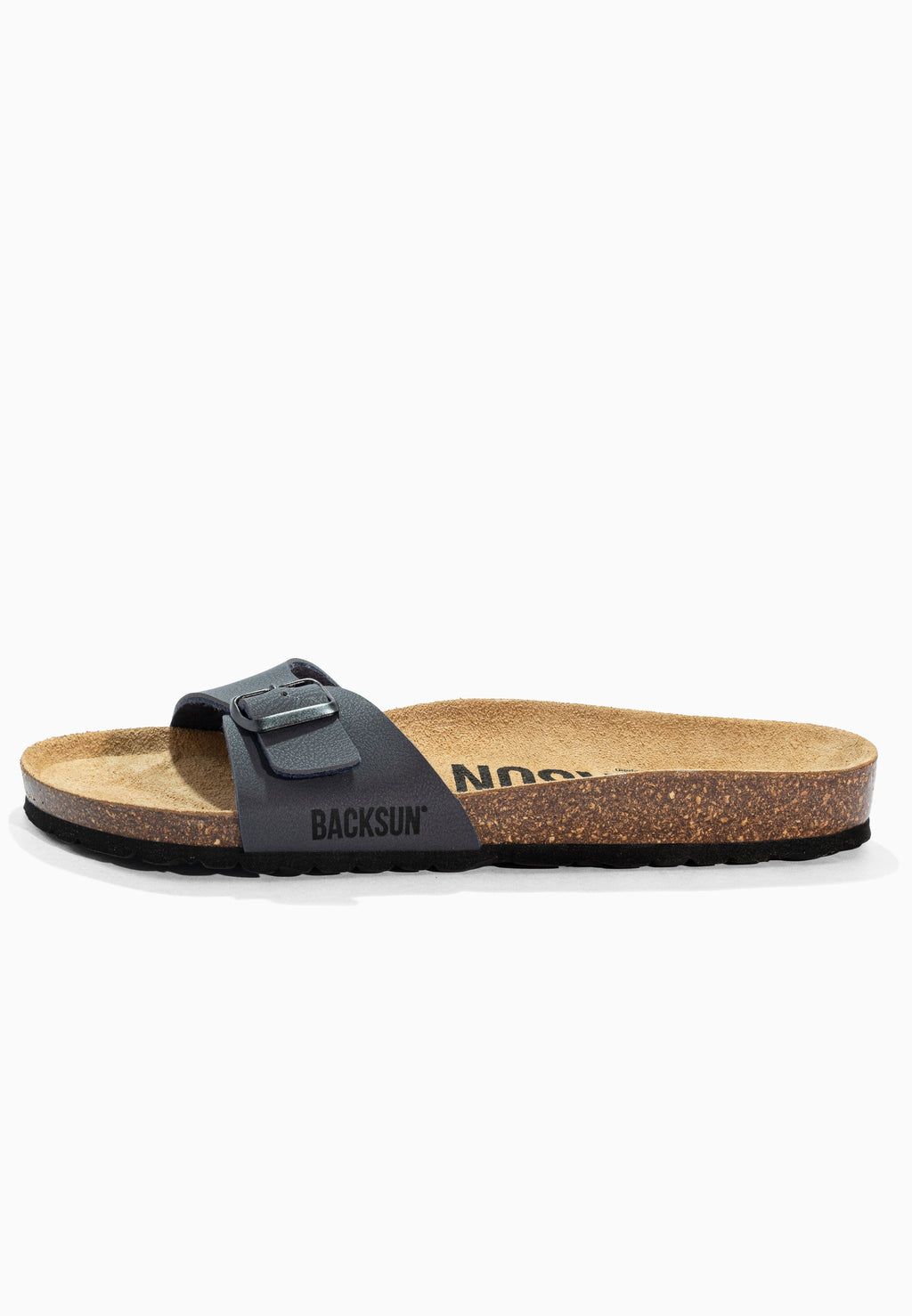 Paris Marineblaue Sandalen mit 1 Riemen