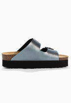 Maldives Pewter Platform Sandals