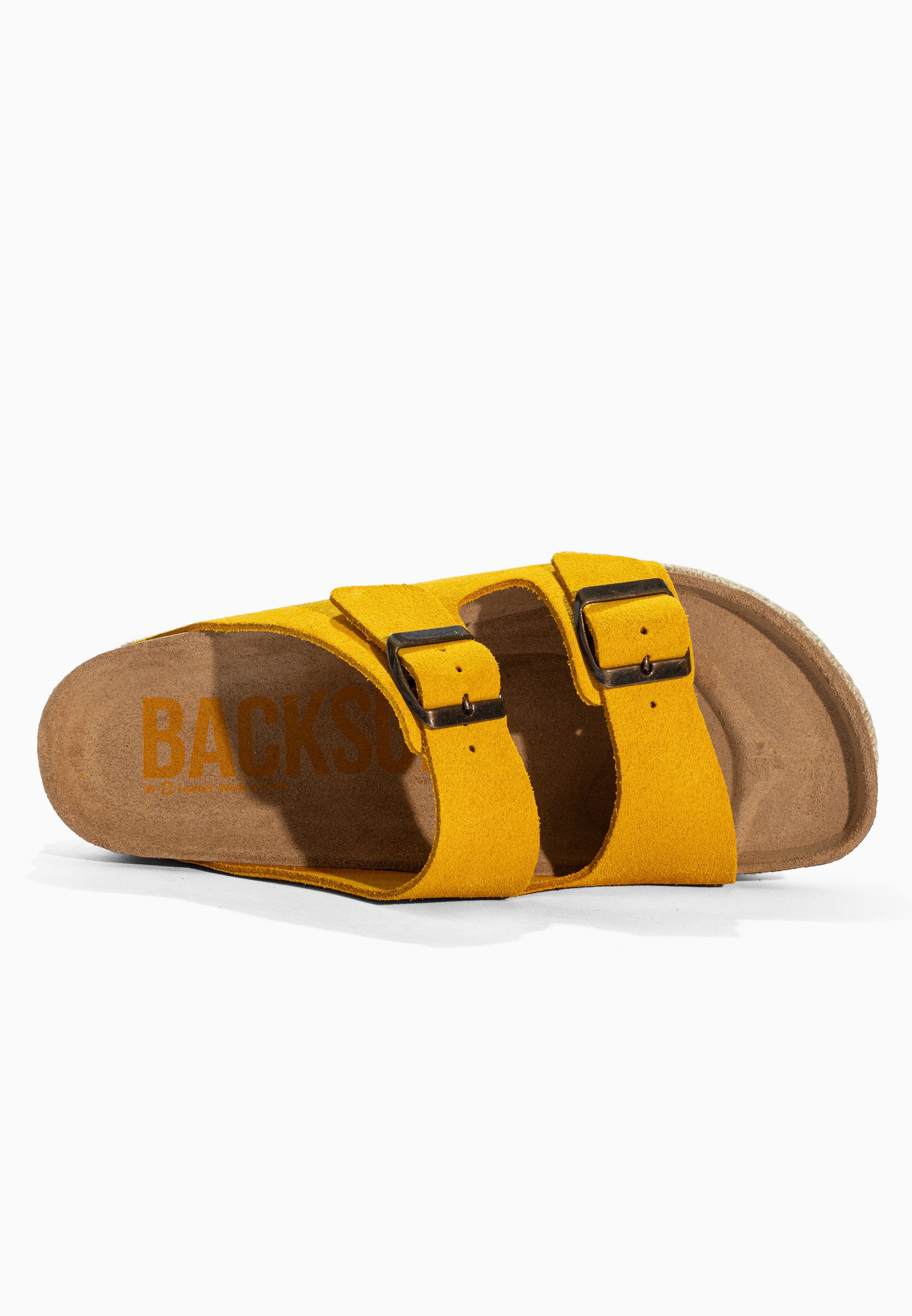 Sandales à Plateforme  Gwana Jaune en Cuir Suédé