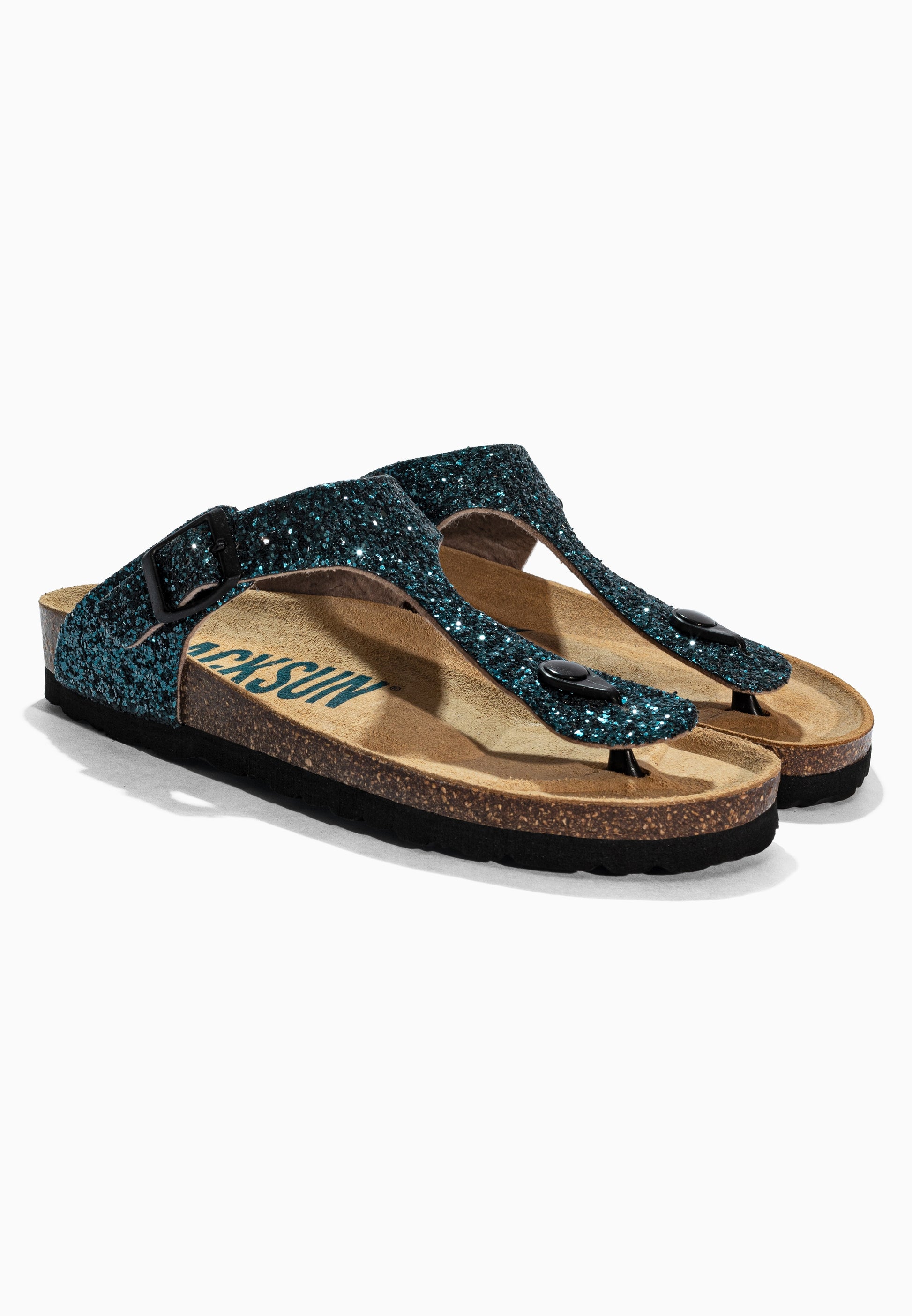 Sandales à Entre-doigts Singapore Bleu pailleté
