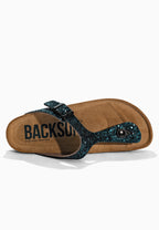 Singapore Blue Glitter Toe-Thong Sandals
