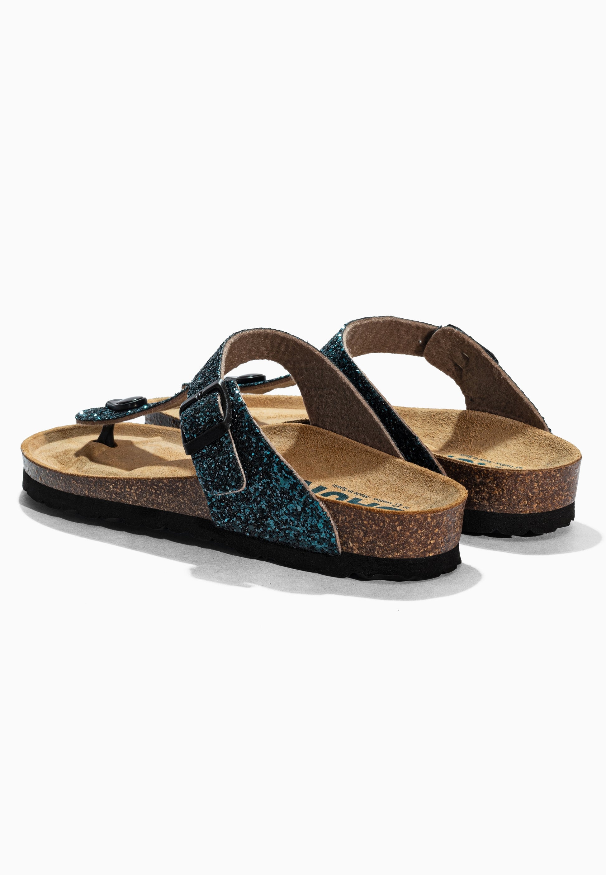 Sandales à Entre-doigts Singapore Bleu pailleté