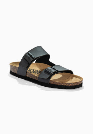 Sandales 2 Brides Messine Anthracite