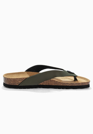 Sandales à Entre-doigts Leopoldos Kaki