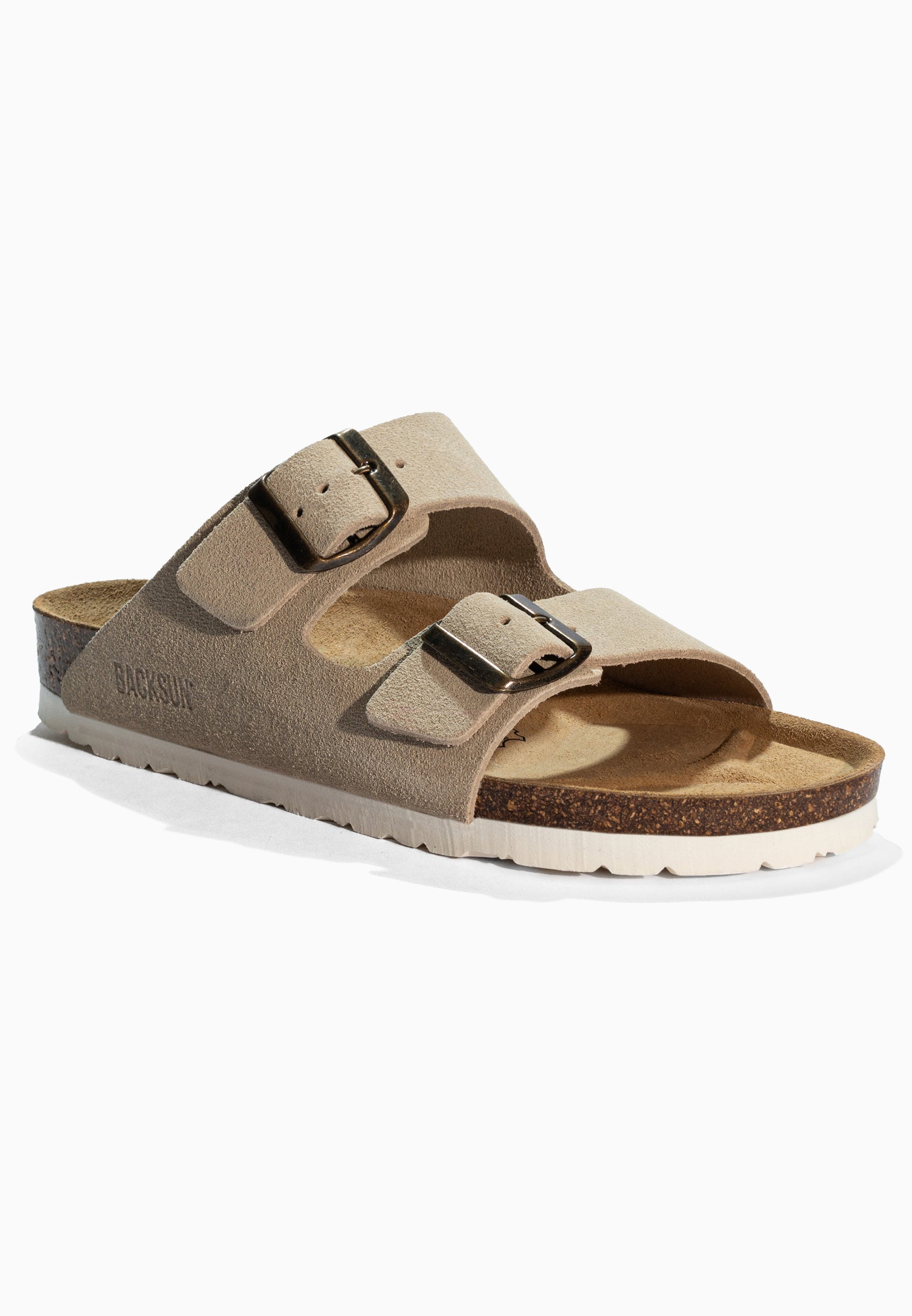 Sandales 2 Brides Bali Beige en Cuir Suédé