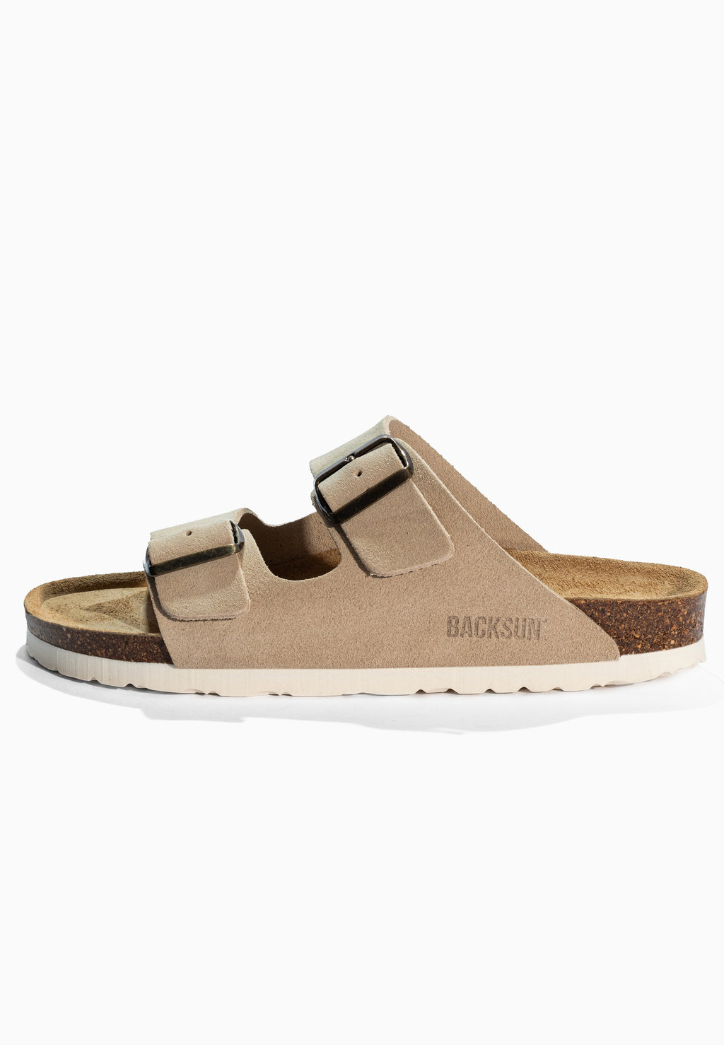 Sandales 2 Brides Bali Beige en Cuir Suédé