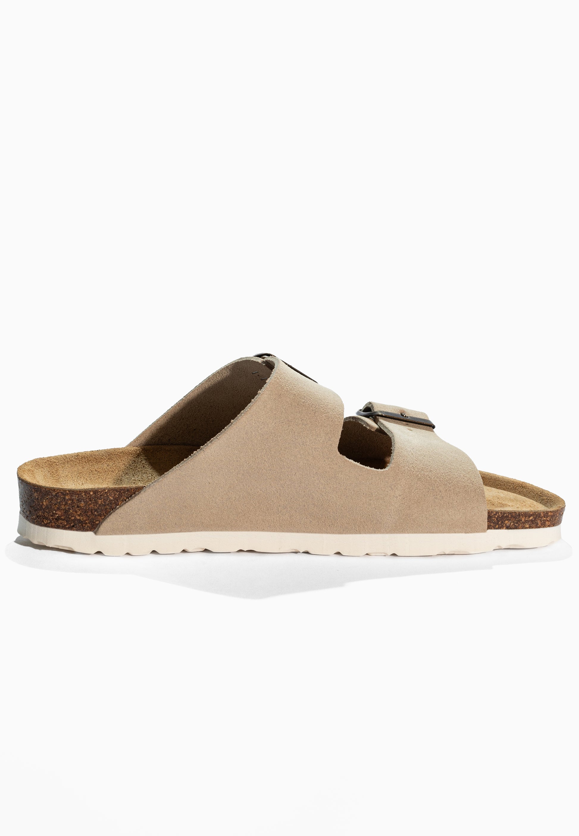 Sandales 2 Brides Bali Beige en Cuir Suédé