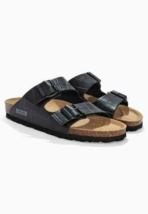 Bali Black 2-Strap Sandals