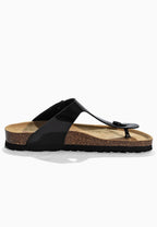 Singapore Black Toe-Thong Sandals
