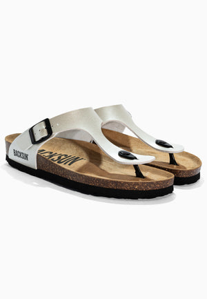 Singapore Silver Toe-Thong Sandals