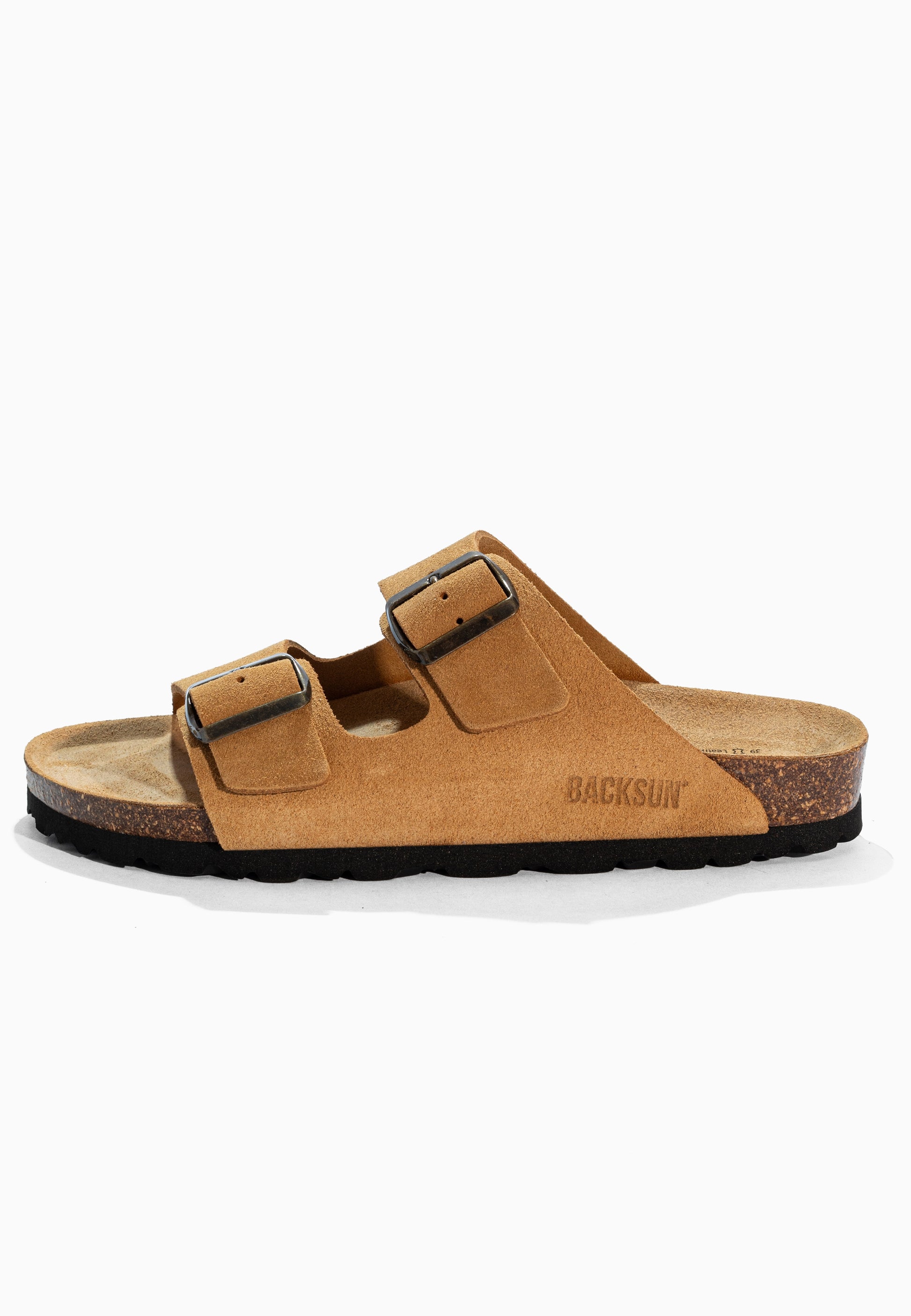 Sandales 2 Brides Bali Camel en Cuir Suédé