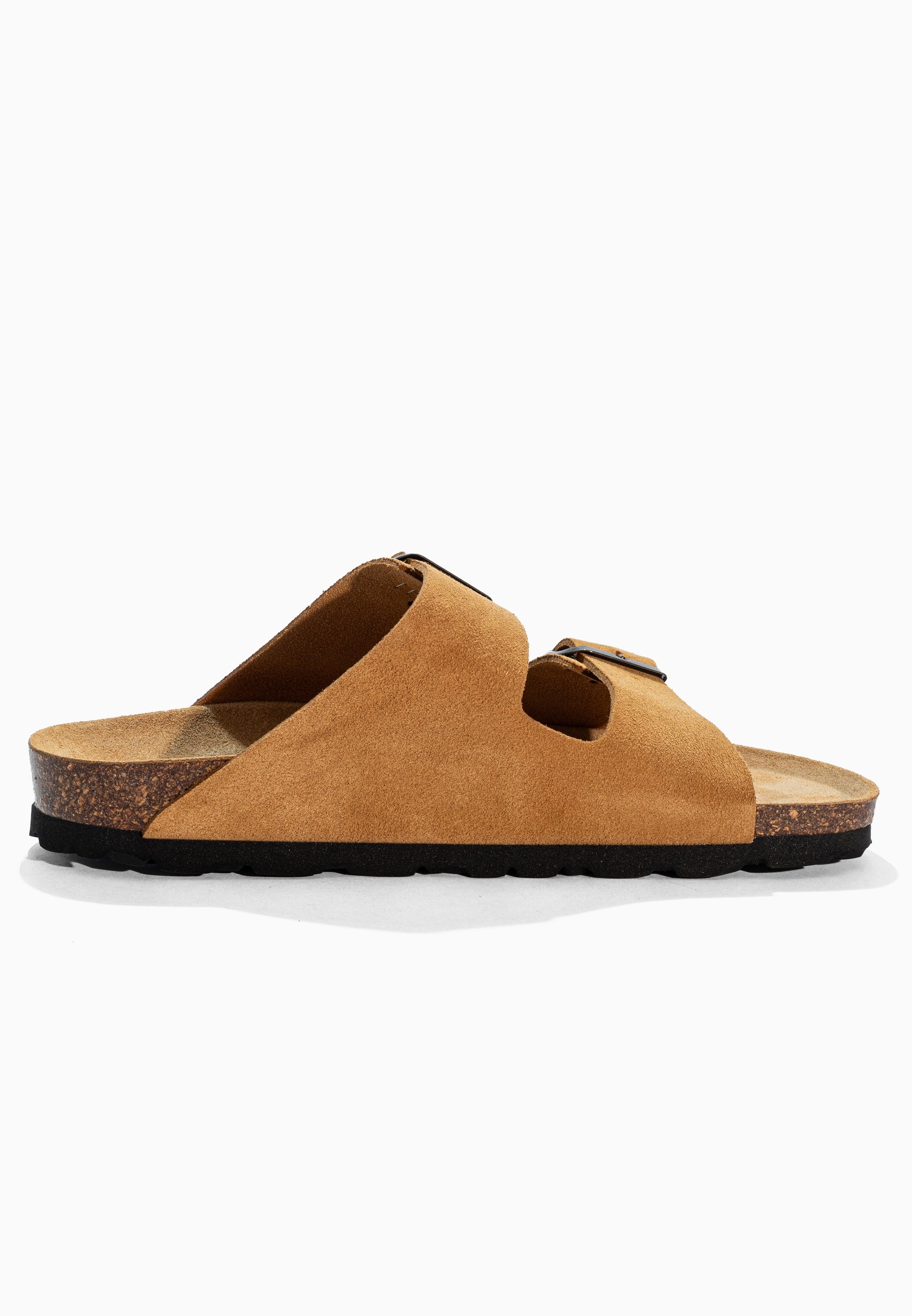 Sandales 2 Brides Bali Camel en Cuir Suédé