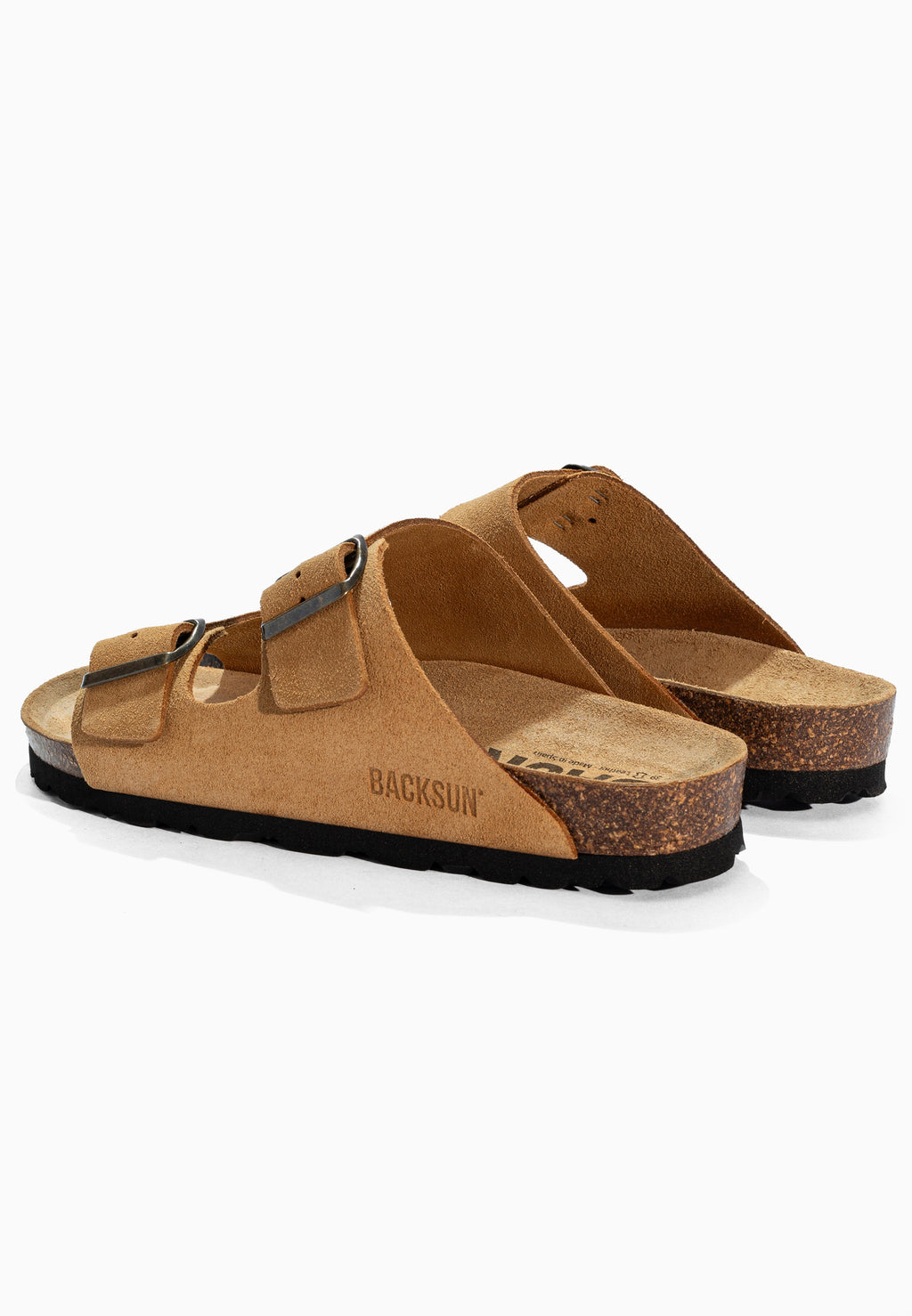Sandales 2 Brides Bali Camel en Cuir Suédé