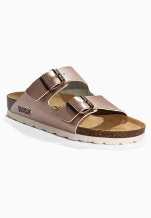 Bali Rose Gold 2-Strap Sandals