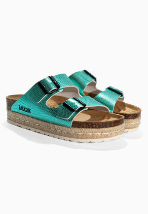 Gwana Mint Platform Sandals