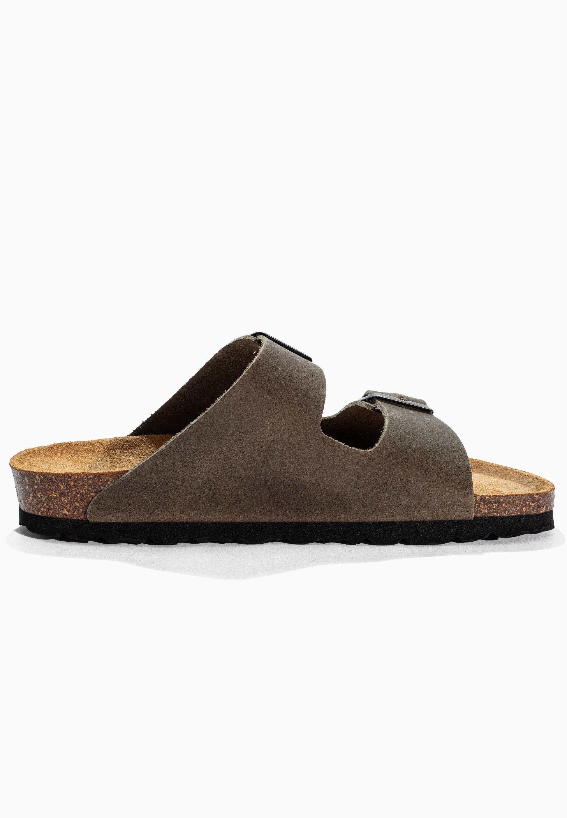 Sandales 2 Brides Bali Anthracite en Cuir