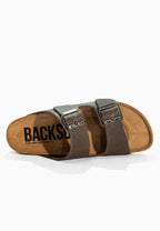 Sandales 2 Brides Bali Anthracite en Cuir