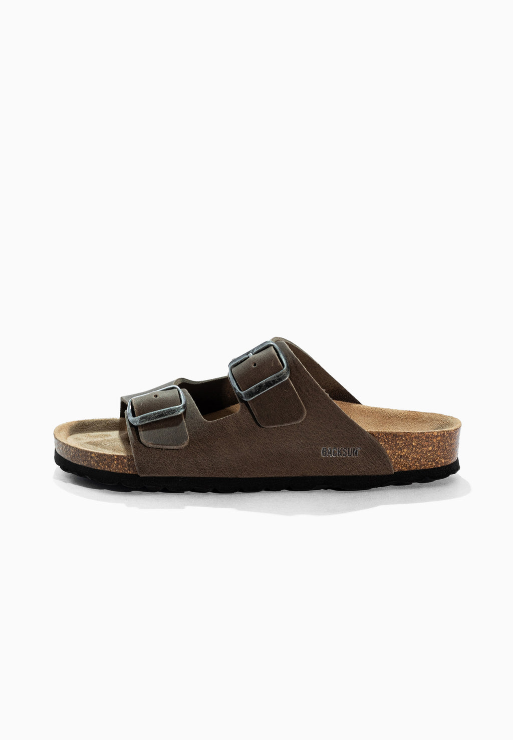 Sandales 2 Brides Bali Anthracite en Cuir