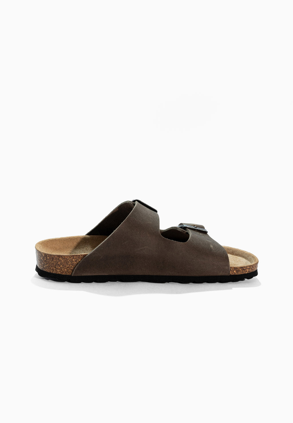 Sandales 2 Brides Bali Anthracite en Cuir