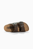 Sandales 2 Brides Bali Anthracite en Cuir