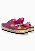 Sandales à Plateforme  Gwana Rose en Cuir Suédé