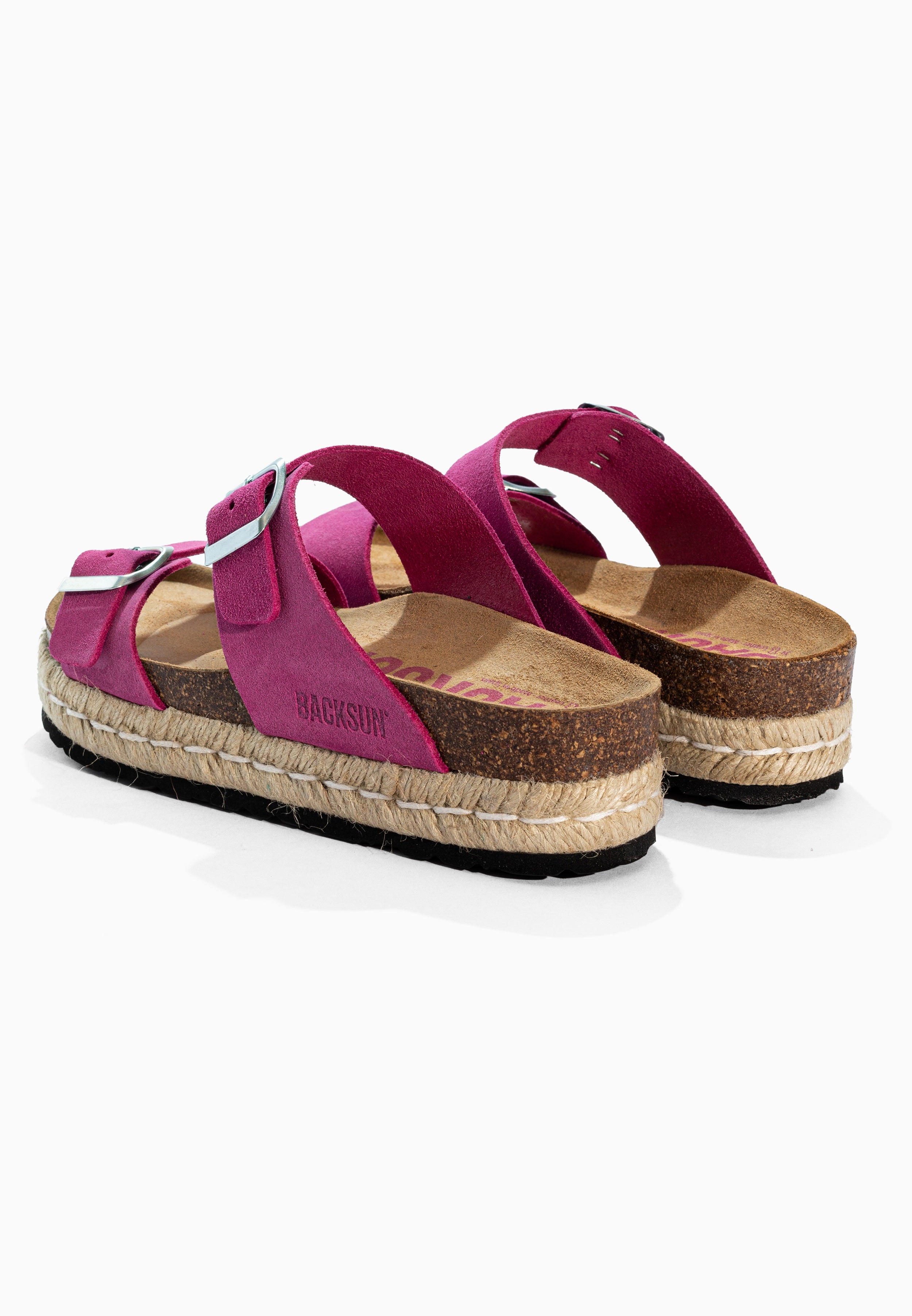 Sandales à Plateforme  Gwana Rose en Cuir Suédé