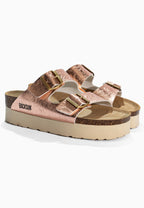 Malediven Plateausandalen in Roségold