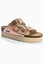 Malediven Plateausandalen in Roségold