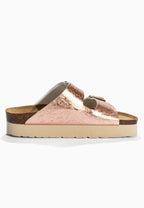 Malediven Plateausandalen in Roségold