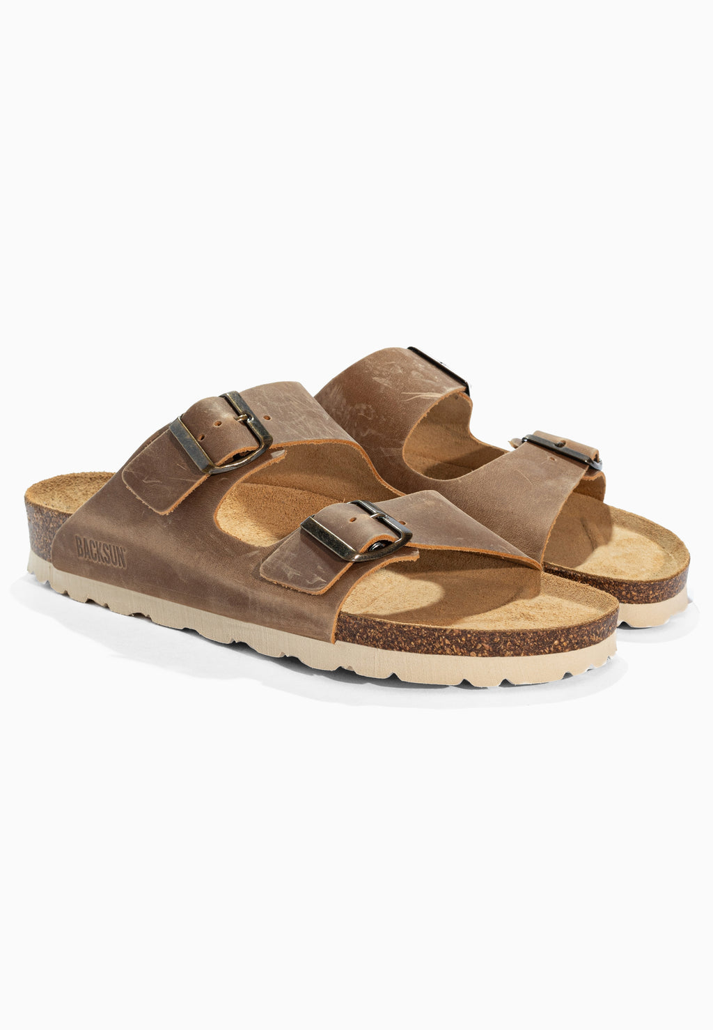 Sandales 2 Brides Bali Camel en Cuir