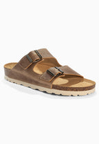 Sandales 2 Brides Bali Camel en Cuir