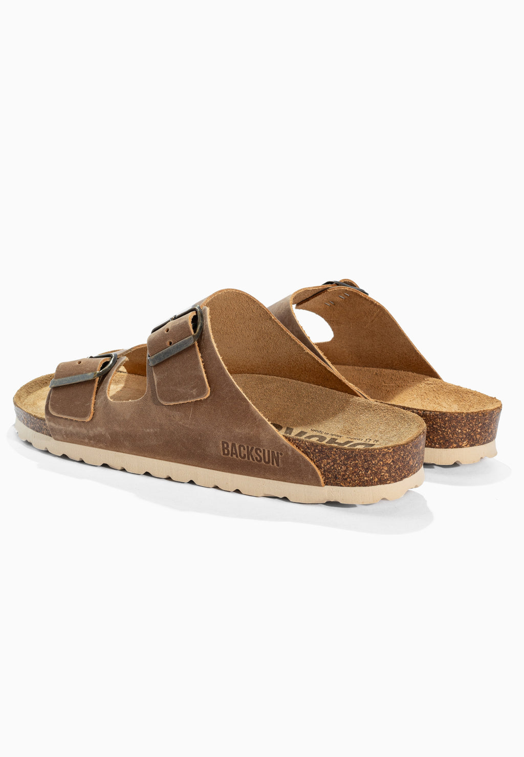 Sandales 2 Brides Bali Camel en Cuir