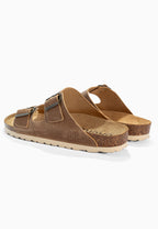 Sandales 2 Brides Bali Camel en Cuir