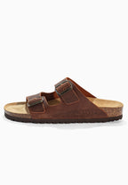 Sandales 2 Brides Bali Marron en Cuir