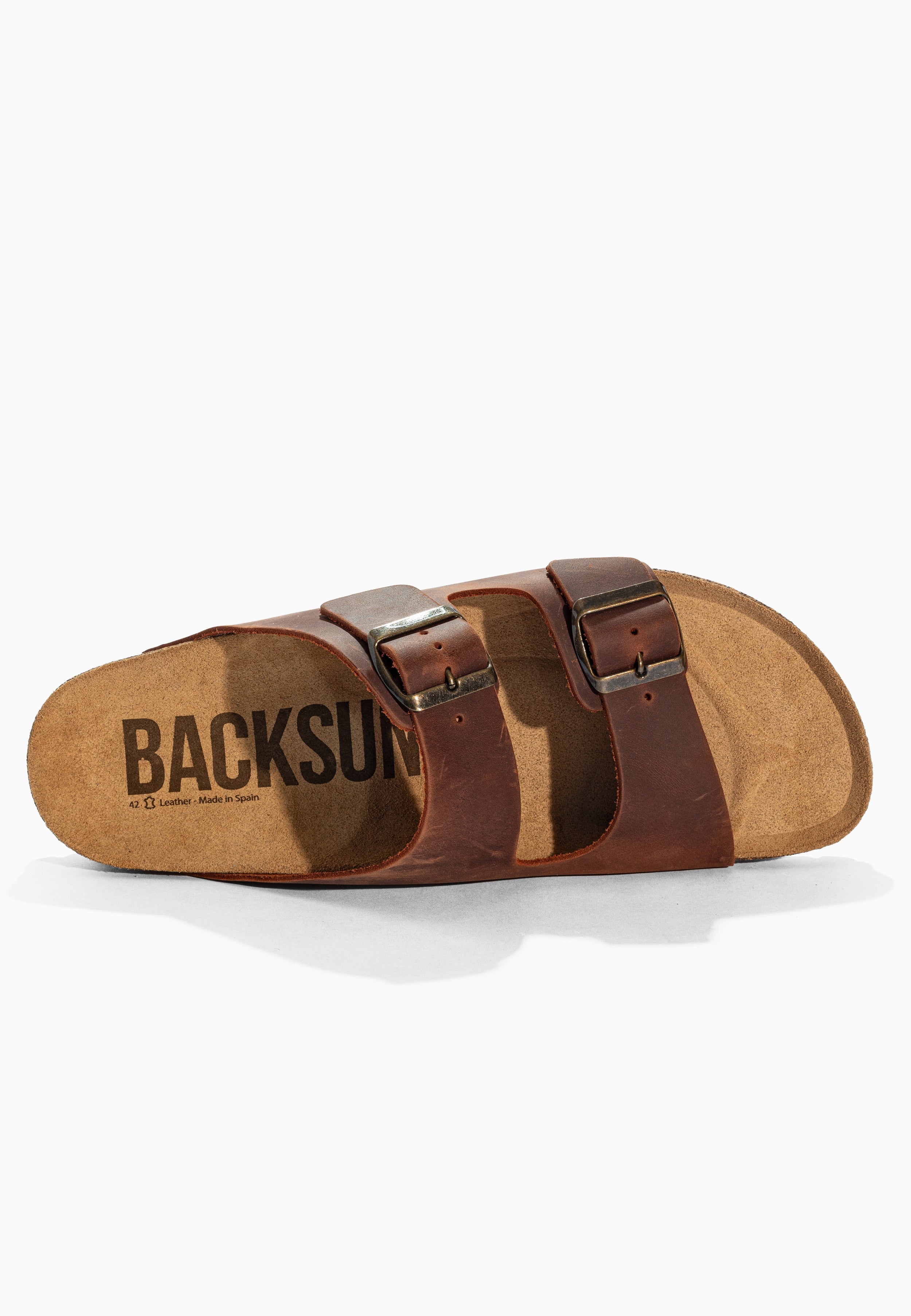 Sandales 2 Brides Bali Marron en Cuir