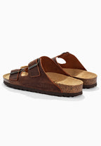 Sandales 2 Brides Bali Marron en Cuir