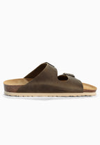 Sandales 2 Brides Bali Marron en Cuir