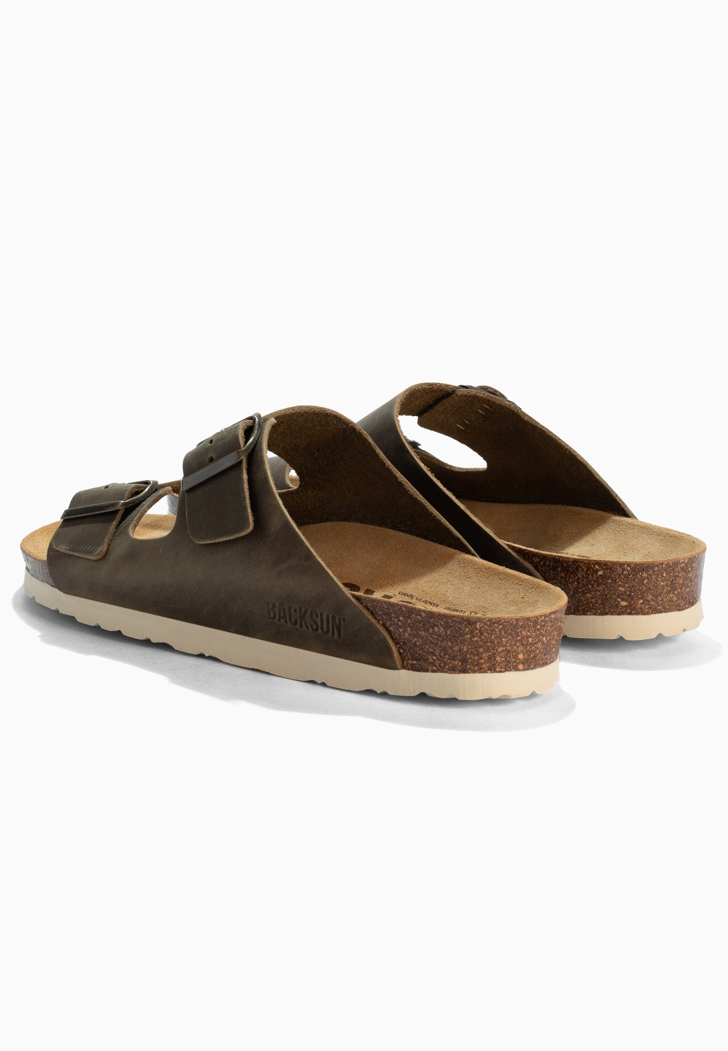 Sandales 2 Brides Bali Marron en Cuir