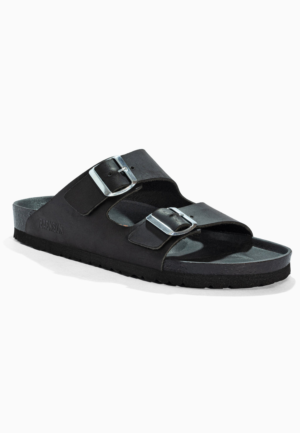 Sandales 2 Brides Bali Noir en Cuir