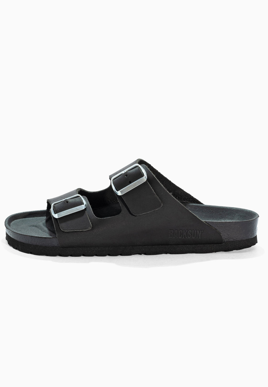 Sandales 2 Brides Bali Noir en Cuir