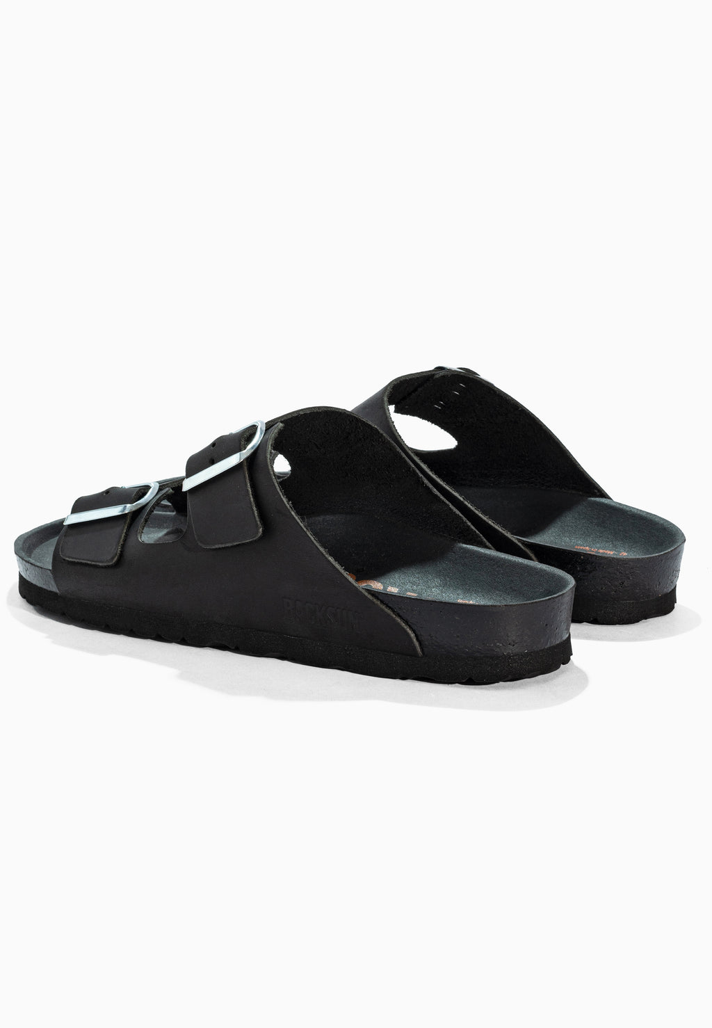 Sandales 2 Brides Bali Noir en Cuir