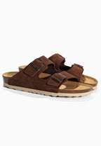 Sandales 2 Brides Bali Marron en Cuir Suédé