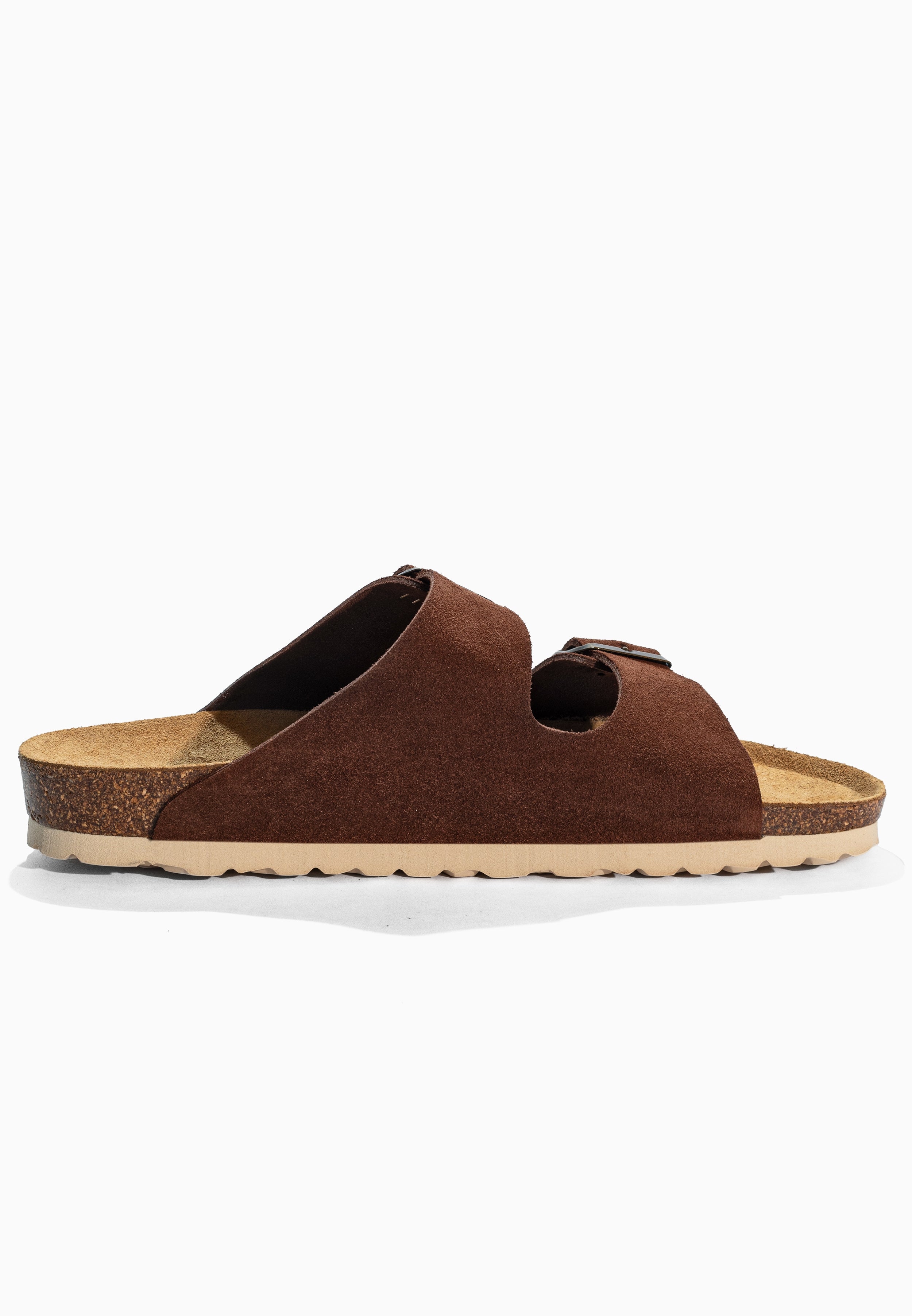 Sandales 2 Brides Bali Marron en Cuir Suédé