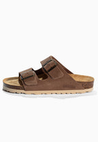 Sandales 2 Brides Bali Beige en Cuir Suédé