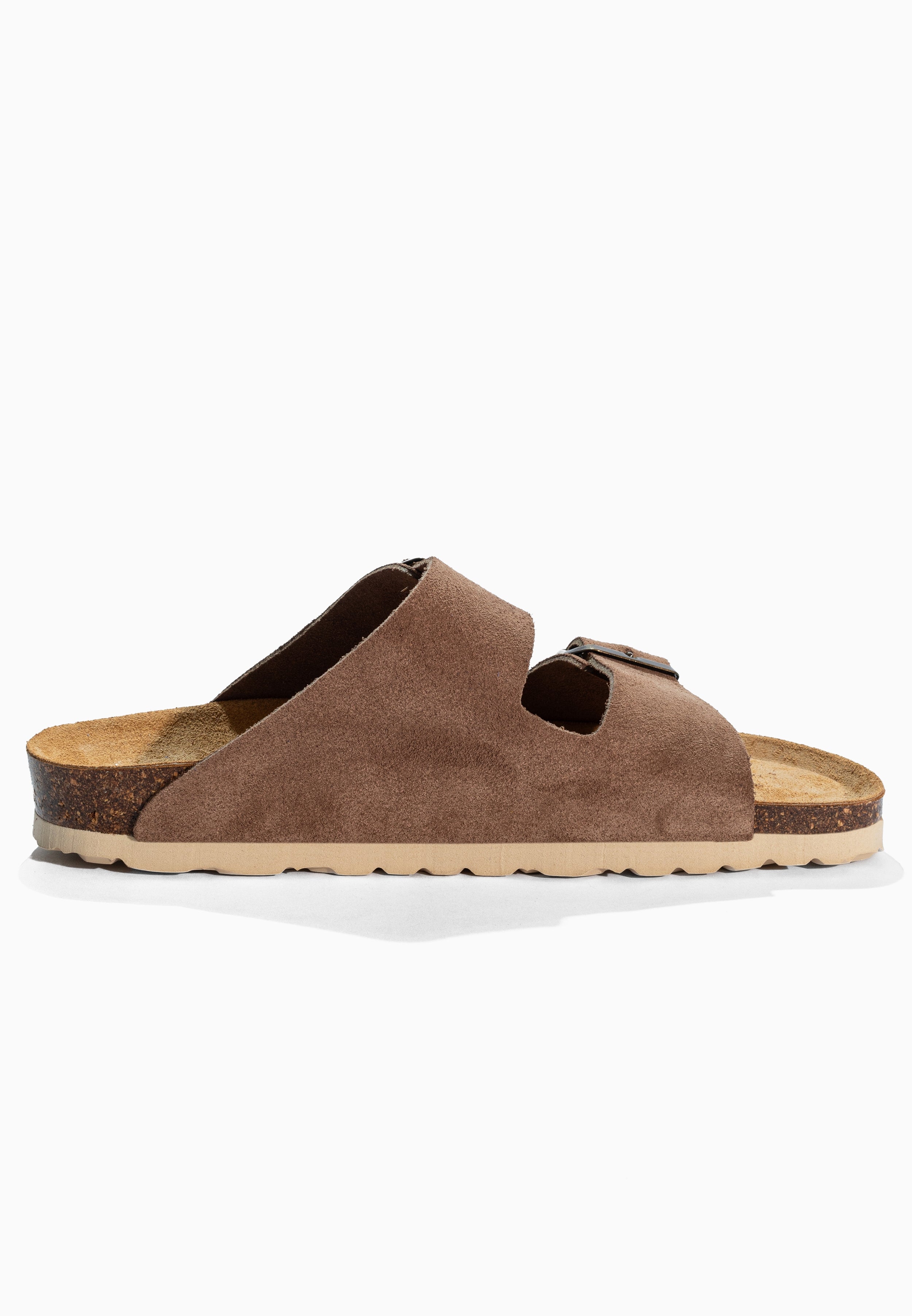 Sandales 2 Brides Bali Beige en Cuir Suédé