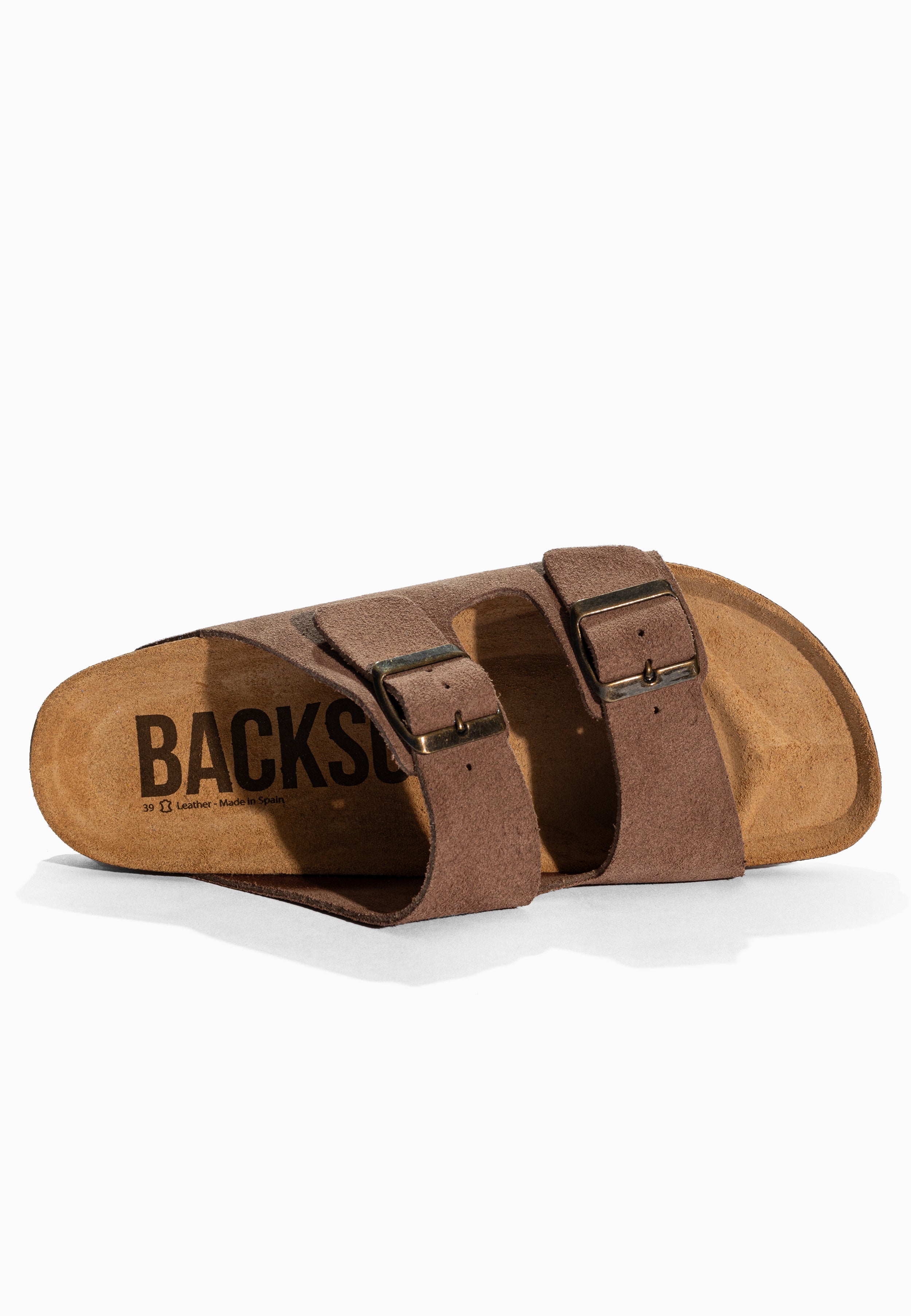 Sandales 2 Brides Bali Beige en Cuir Suédé
