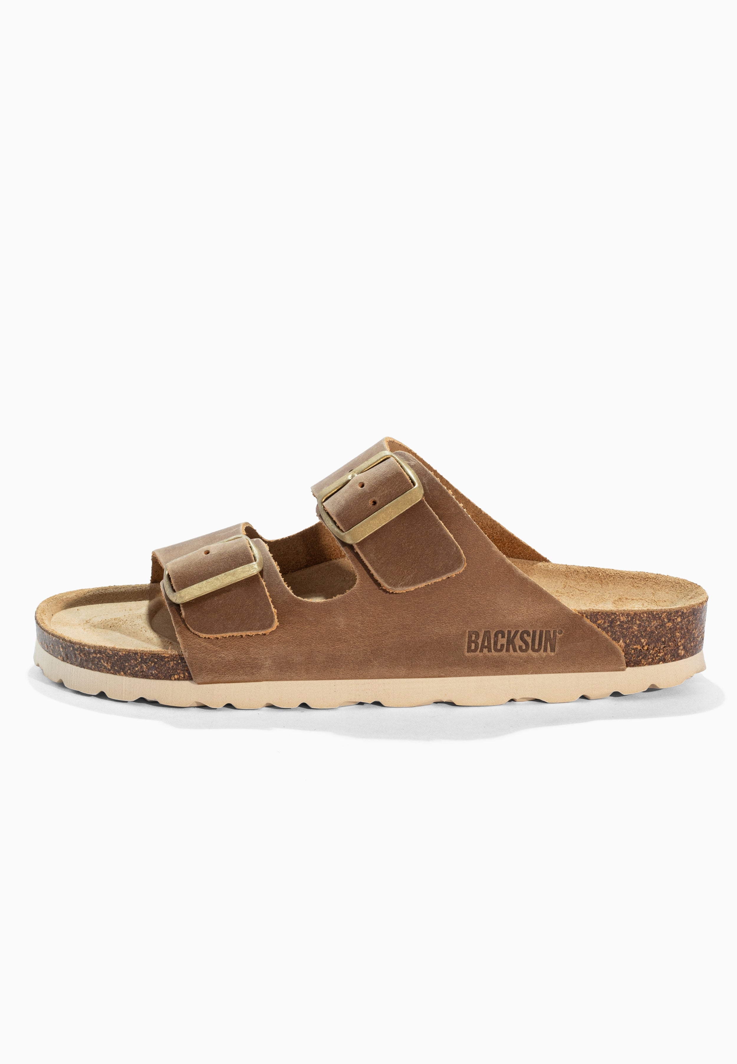 Sandales 2 Brides Bali Camel en Cuir