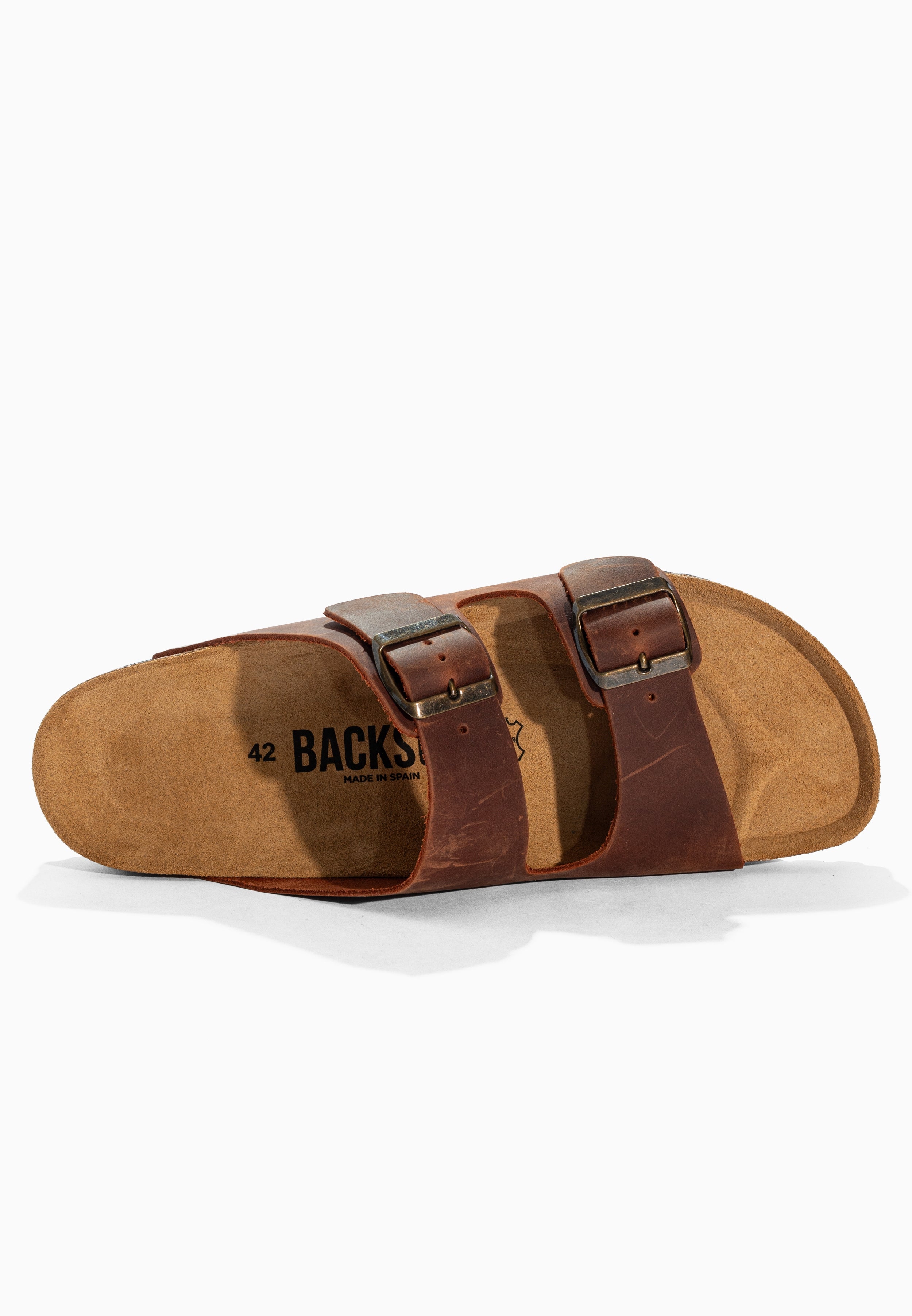 Sandales 2 Brides Bali Marron en Cuir