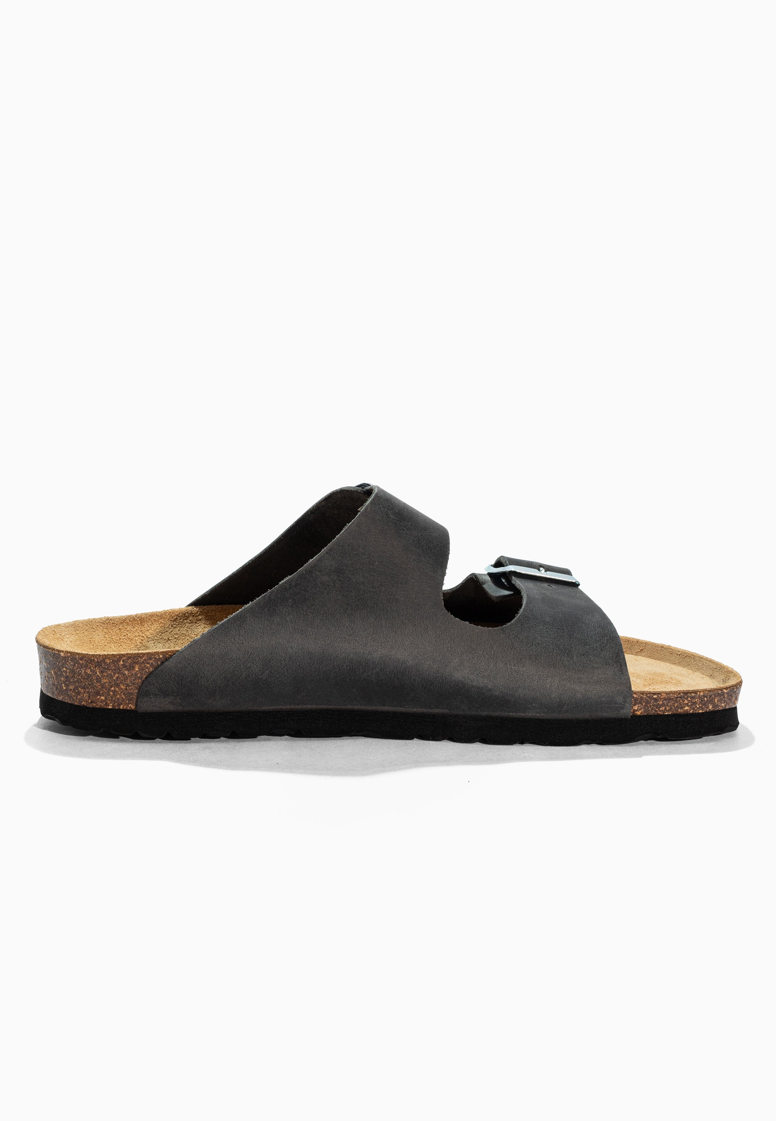 Sandales 2 Brides Bali Anthracite en Cuir
